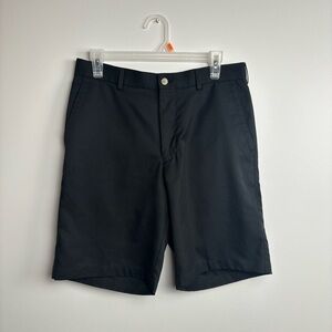 Peter Millar wicking Black Flat Front Men's Shorts 32